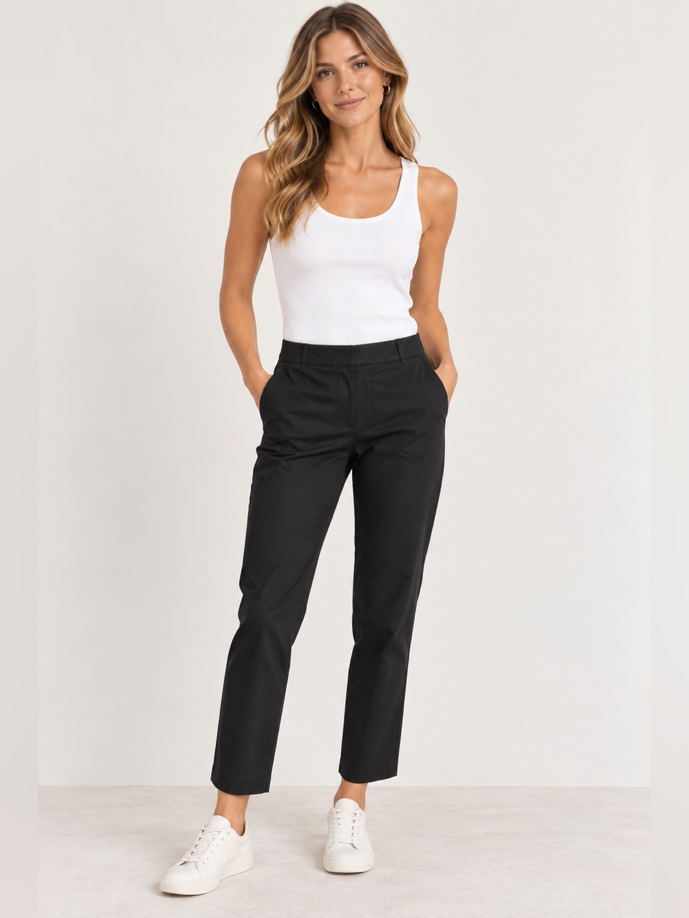 Theory Black Straight-Leg Pants